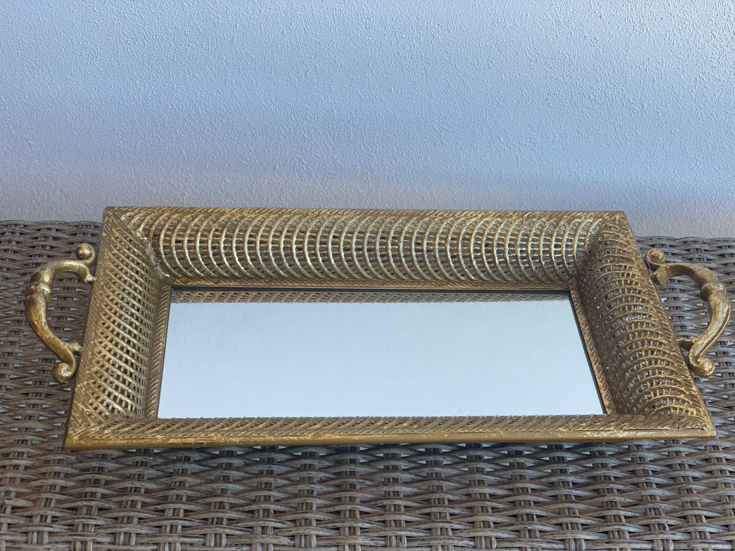 Gold Ornate Mirrored Tray