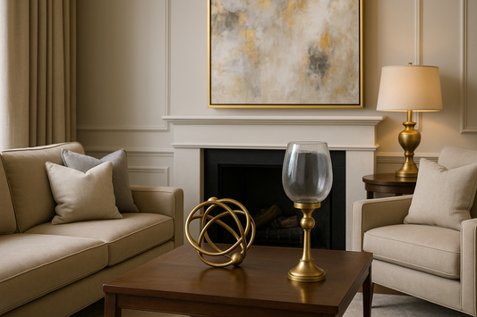 Gold Armillary Sphere Sculpture