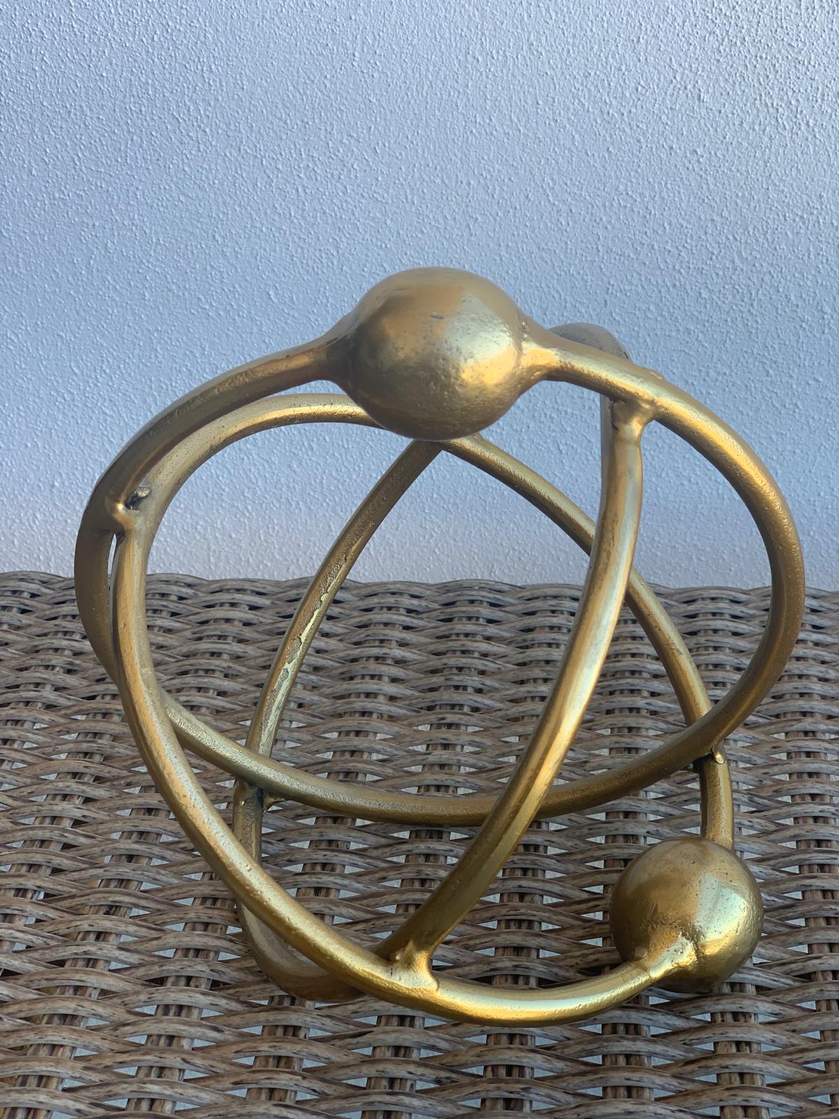 Gold Armillary Sphere Sculpture